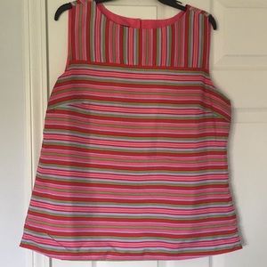 Talbots multi colored sleeveless blouse